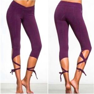 Free People Movement Purple Capri Tie Legging, S